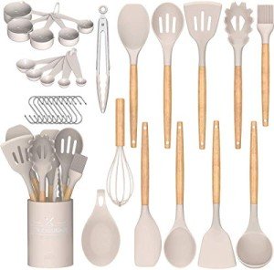 24-Piece Non-Stick Silicone Kitchen Utensils Set