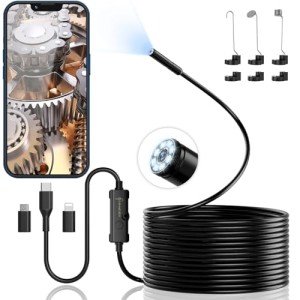 HD Endoscope Inspection Camera with 8 LED Lights