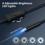 HD Endoscope Inspection Camera with 8 LED Lights