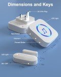 Wireless Door Alarm Sensor with 800FT Range