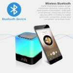 Bluetooth Speaker Bedside Lamp with Color Changing Light