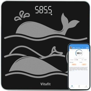 Vitafit Smart Bathroom Scales - High Accuracy, Black