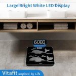 Vitafit Smart Bathroom Scales - High Accuracy, Black