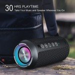 Ortizan Waterproof Bluetooth Speaker with LED Light