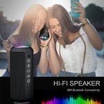 Ortizan Waterproof Bluetooth Speaker with LED Light