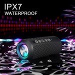 Ortizan Waterproof Bluetooth Speaker with LED Light