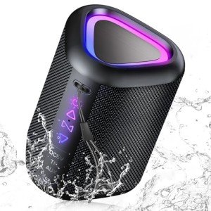 Aowoka Portable Bluetooth Speaker with LED Light