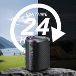 Aowoka Portable Bluetooth Speaker with LED Light