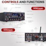 Pyle 300W Bluetooth Mini Hi-Fi Amplifier