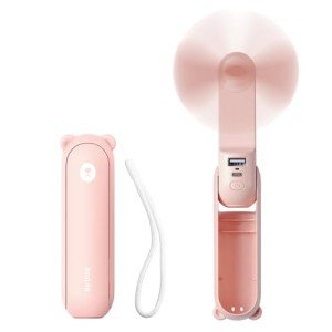 JISULIFE 3-in-1 Rechargeable Mini Fan & Power Bank