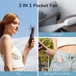 JISULIFE 3-in-1 Rechargeable Mini Fan & Power Bank