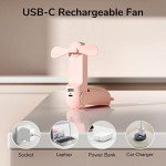 JISULIFE 3-in-1 Rechargeable Mini Fan & Power Bank