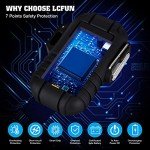 Electric Lighter Rechargeable USB, Electronic Plasma Arc Lighter Windproof and Waterproof for Hiking, Camping, Outdoor, Survival, Tactical, EDC Gear, Gifts for Him Men (Black)