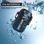 Electric Lighter Rechargeable USB, Electronic Plasma Arc Lighter Windproof and Waterproof for Hiking, Camping, Outdoor, Survival, Tactical, EDC Gear, Gifts for Him Men (Black)
