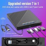 7-in-1 Portable External Blu-Ray Drive with USB-C