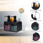 Multi-Function Dish Soap Dispenser with Caddy - Black