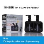Multi-Function Dish Soap Dispenser with Caddy - Black