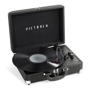 Bluetooth Suitcase Record Player with Three Speeds