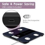 USB Rechargeable Bluetooth Body Fat Scale & Analyzer