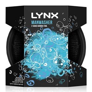 Lynx Dual-Sided Shower Tool with Scrubbing Sponge