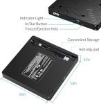 BEVA Portable Type-C USB External CD/DVD Drive