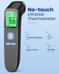 No-Touch Infrared Forehead Thermometer with Fever Alarm