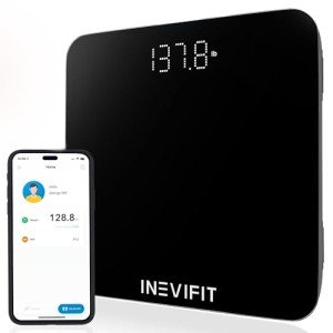 INEVIFIT Bluetooth Smart Bathroom Scale, Accurate Weight & BMI