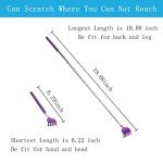 2-Pack Telescoping Back Scratcher Set (Black + Purple)