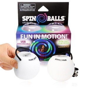 LED Poi Balls - Rechargeable with Vibrant Color Modes