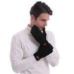 HIYATO Touchscreen Winter Knit Gloves - Black
