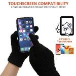 HIYATO Touchscreen Winter Knit Gloves - Black