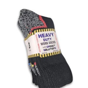 Men's Heavy Duty Steel Toe Work Socks - 3 Pairs