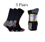 Men's Heavy Duty Steel Toe Work Socks - 3 Pairs
