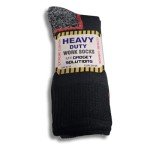 Men's Heavy Duty Steel Toe Work Socks - 3 Pairs
