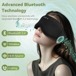 MUSICOZY Bluetooth Sleep Mask Headphones for Travel