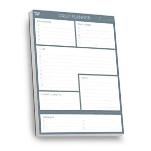 A5 Daily Planner Desk Pad with Tear-Off Sheets