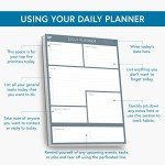 A5 Daily Planner Desk Pad with Tear-Off Sheets