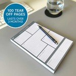 A5 Daily Planner Desk Pad with Tear-Off Sheets