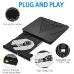 Portable Type-C External CD/DVD Drive for Laptops