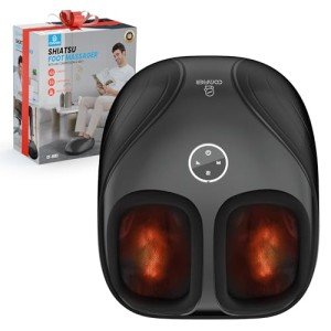 COMFIER Heated Shiatsu Foot Massager for Pain Relief