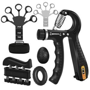 5-Piece Grip Strength Trainer Kit for Muscle Recovery