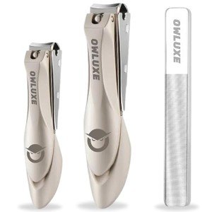 Owluxe Heavy Duty Nail Clippers Set with Files