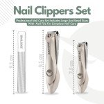 Owluxe Heavy Duty Nail Clippers Set with Files