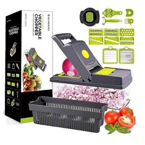 ALAMANIA 14-in-1 Push Button Vegetable Chopper