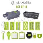 ALAMANIA 14-in-1 Push Button Vegetable Chopper