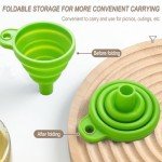 KINDOYO Set of 3 Collapsible Silicone Funnels