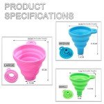 KINDOYO Set of 3 Collapsible Silicone Funnels