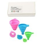 KINDOYO Set of 3 Collapsible Silicone Funnels