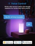 meross Smart Lamp Bedside, WiFi Enabled, Voice Control