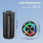 Portable Bluetooth Speaker with 20W HD Sound & Lights